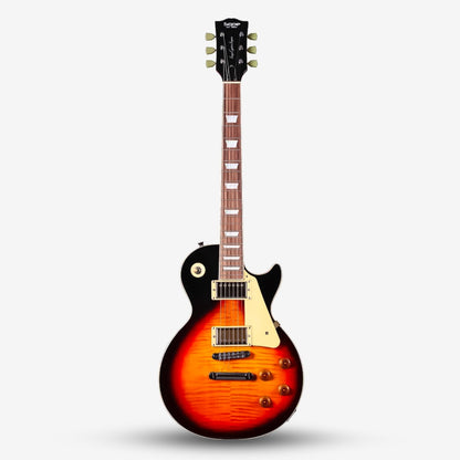 SQOE SELP220 Flame Mahogany Les Paul HH Electric Guitar Rosewood Fretboard - Sunburst ( SELP / SELP-220 / LP )