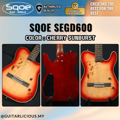 SQOE Spain SEGD600 Nylon Electric Guitar with Piezo Pickups ( SEGD / SEGD-600 / SEGD 600 )