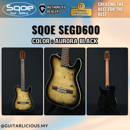 SQOE Spain SEGD600 Nylon Electric Guitar with Piezo Pickups ( SEGD / SEGD-600 / SEGD 600 )