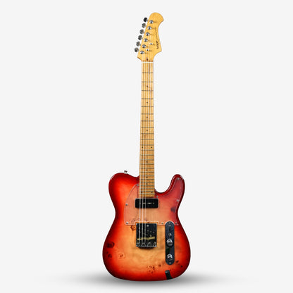 SQOE SETL550 Burl Mahogany with Roasted Maple Fretboard Telecaster Electric Guitar ( SETL / SETL-550 / SETL 550 / Tele )