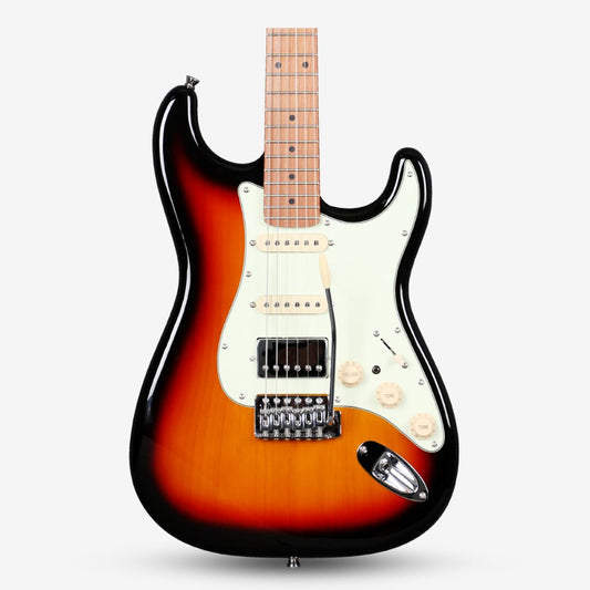 SQOE SEST600 Stratocaster Body HSS Electric Guitar, Roasted Maple Fretboard ( SEST / SEST-600 / ST 600 )