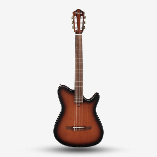 Ibanez FRH10N Thinline Nylon Acoustic-Electric Guitar, Brown Sunburst ( FRH10N-BSF / FRH-10N / FRH10N BSF )