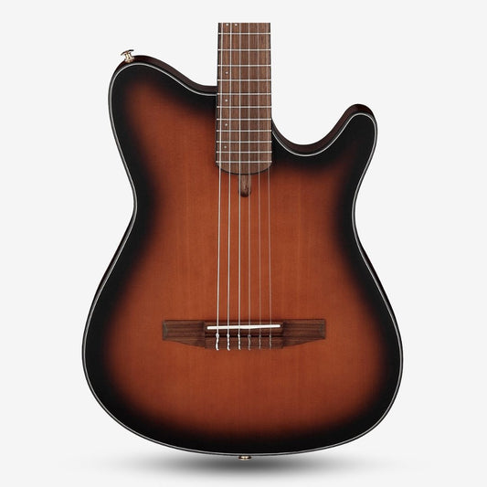 Ibanez FRH10N Thinline Nylon Acoustic-Electric Guitar, Brown Sunburst ( FRH10N-BSF / FRH-10N / FRH10N BSF )