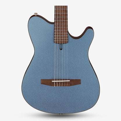 Ibanez FRH10N Thinline Nylon Acoustic-Electric Guitar, Indigo Blue Metallic Flat ( FRH10N-IBF / FRH-10N / FRH10N IBF )