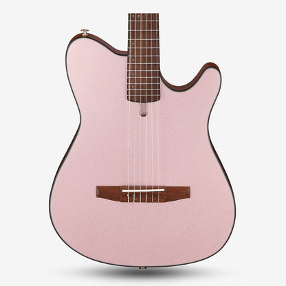 Ibanez FRH10N Thinline Nylon Acoustic-Electric Guitar, Rose Gold Metallic Flat ( FRH10N-RGF / FRH-10N / FRH10N RGF )