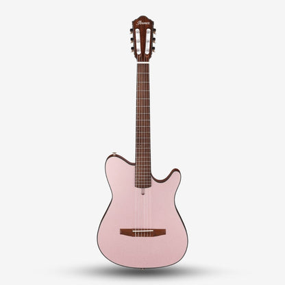 Ibanez FRH10N Thinline Nylon Acoustic-Electric Guitar, Rose Gold Metallic Flat ( FRH10N-RGF / FRH-10N / FRH10N RGF )