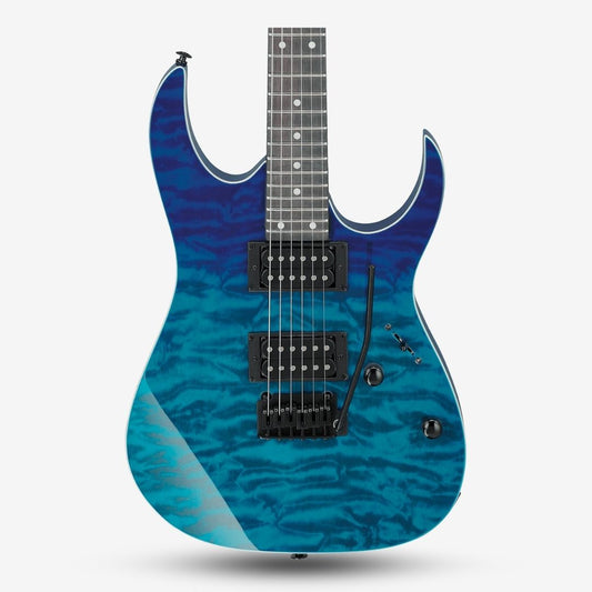 Ibanez Gio GRG120QASP, Art Grain Quilted Maple Top Electric Guitar - Blue Gradation ( GRG120QASP-BGD / GRG / GRG-120 )