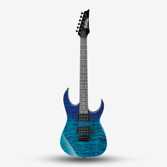 Ibanez Gio GRG120QASP, Art Grain Quilted Maple Top Electric Guitar - Blue Gradation ( GRG120QASP-BGD / GRG / GRG-120 )