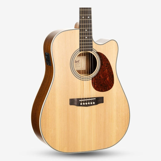 Cort MR600F Solid Top Acoustic Guitar with Pick up With Gig bag ( MR-600F / MR 600F )