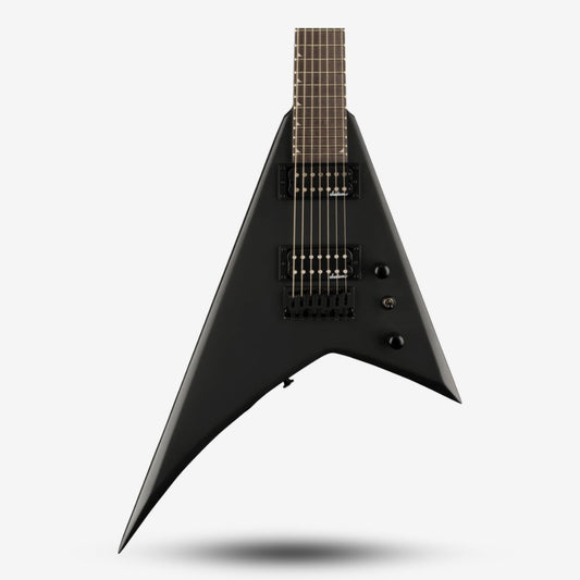 Jackson JS Series Rhoads JS22-7 RR HT 7-String Electric Guitar, Amaranth FB - Satin Black ( JS-22 / JS 22 )