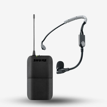 Shure BLX14R/SM35 Headworn Wireless System, BLX4R Wireless Receiver, BLX1 Bodypack Transmitter & SM35 Headset Microphone