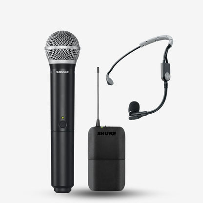 Shure BLX1288/P31 Wireless Combo System with PG58 Handheld Microphone and PGA31 Headset Mic (BLX1288 P31)