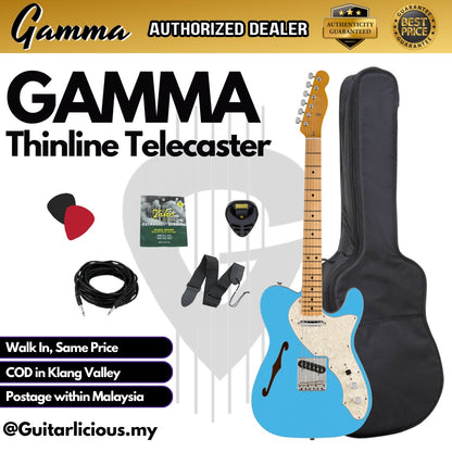 Gamma Thinline Telecaster Semi-Hollow Electric Guitar with bag (Gamma / KG07 / KG-07 )