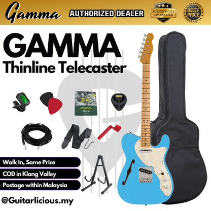 Gamma Thinline Telecaster Semi-Hollow Electric Guitar with bag (Gamma / KG07 / KG-07 )