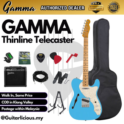 Gamma Thinline Telecaster Semi-Hollow Electric Guitar with bag (Gamma / KG07 / KG-07 )