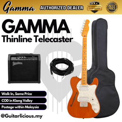 Gamma Thinline Telecaster Semi-Hollow Electric Guitar with bag (Gamma / KG07 / KG-07 )