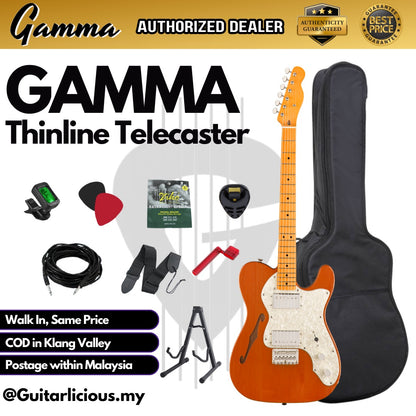 Gamma Thinline Telecaster Semi-Hollow Electric Guitar with bag (Gamma / KG07 / KG-07 )