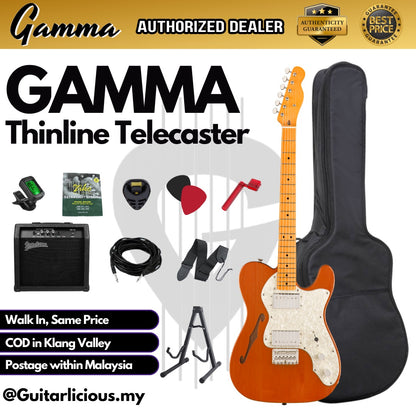 Gamma Thinline Telecaster Semi-Hollow Electric Guitar with bag (Gamma / KG07 / KG-07 )