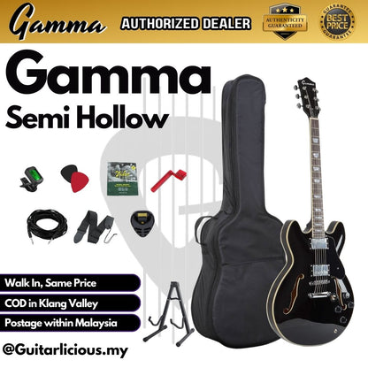 Gamma Semi Hollow Body Electric Guitar with Double Closed Humbucker (SGT)