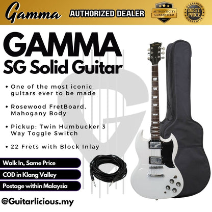 Gamma SG Series Solid Tune-O-Matic Electric Guitar with bag