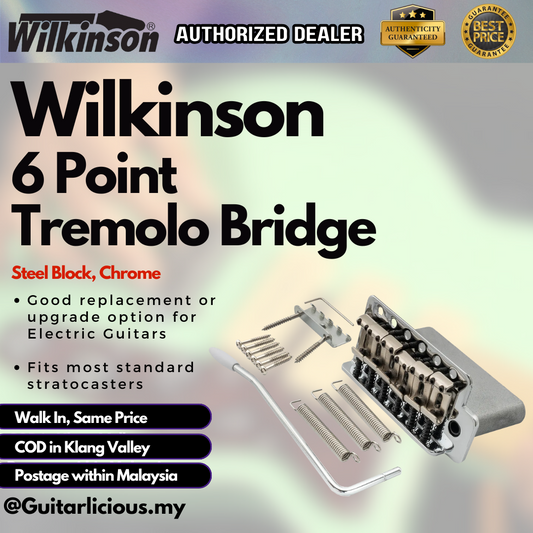 Wilkinson Tremolo System Bridge (6 point) with Steel Block (  MX1790 )