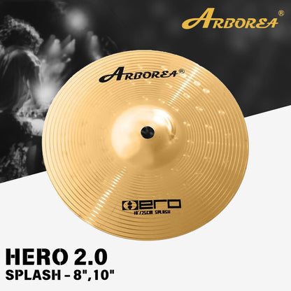 Arborea Cymbals Hero 2.0 Series Cymbal Set / Hi-Hat , Splash , Crash, Ride, Stacker , China