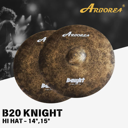 Arborea Cymbals B20 Knight Series Cymbal Set / Hi-Hat , Splash , Crash, Ride, Stacker , China