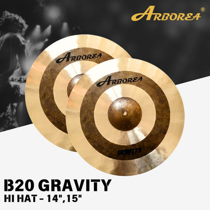 Arborea Cymbals B20 Gravity  Series Cymbal Set / Hi-Hat , Splash , Crash, Ride, Stacker , China