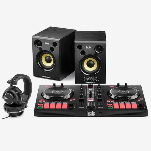 Hercules DJ Essentials Kit (Including Inpulse 300 MK2, DJMonitor 42 Speakers, HDP DJ60 headphones)