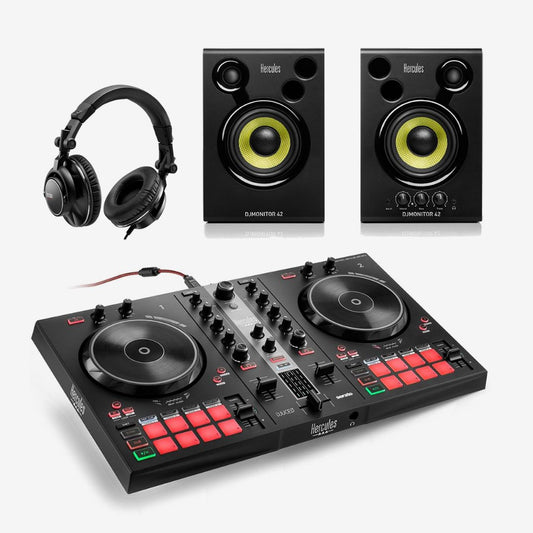 Hercules DJ Essentials Kit (Including Inpulse 300 MK2, DJMonitor 42 Speakers, HDP DJ60 headphones)