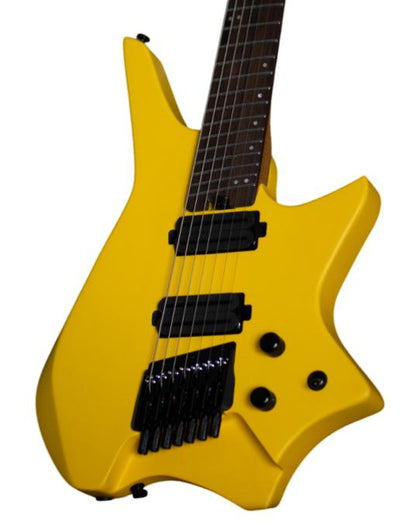 HILS HZ7 Headless Multi-Scale 7-String Electric Guitar - Honey Yellow