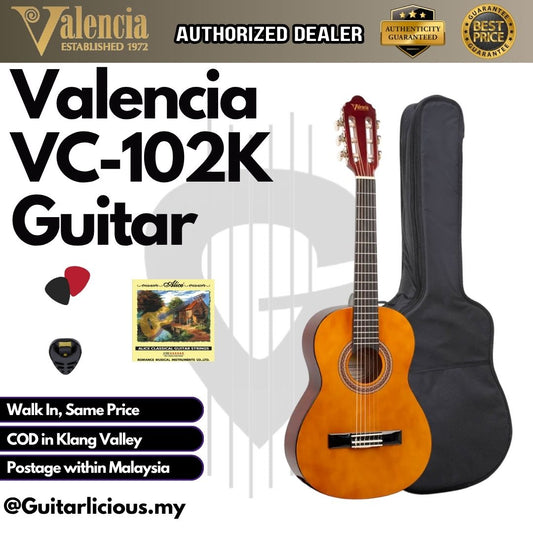 VALENCIA VC-102K 1/2 Classical Guitar C/w guitar bag & tuner