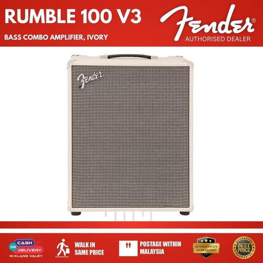 Fender Rumble 100 V3 Combo Bass Amplifier, Ivory