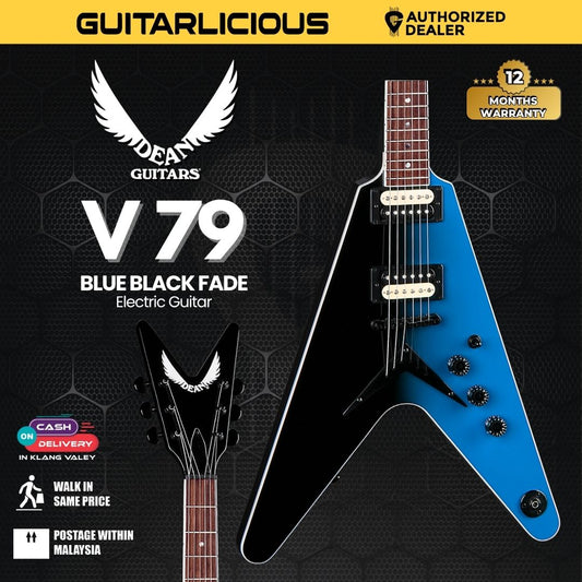 Dean V 79 Electric Guitar - Blue Black Fade