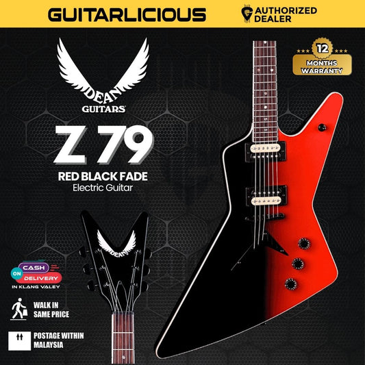 Dean Z 79 Electric Guitar - Red Black Fade