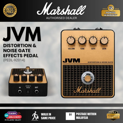 Marshall PEDL-92014 JVM Amp Series Guitar Effects Pedal ( Distortion & Noise Gate )