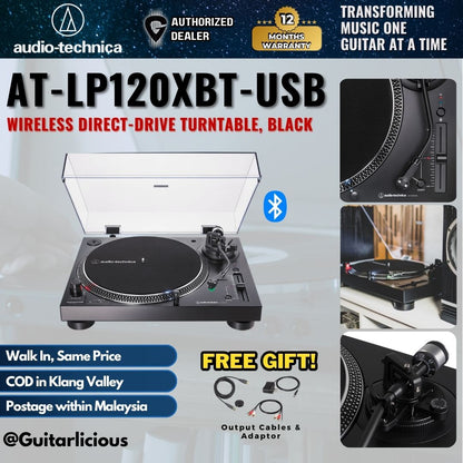 Audio-Technica AT-LP120XBT-USB Wireless Direct-Drive Turntable, Black ( ATLP120XBT / 120XBT / 120XBT-USB )