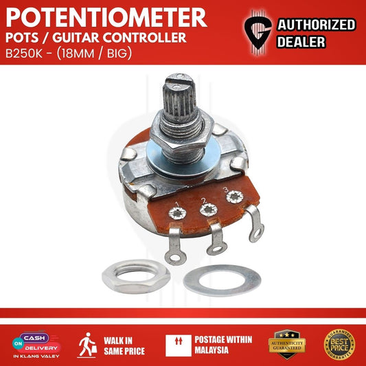 Potentiometer Guitar Pots / Guitar Controller A250K B250K B500K / MU0903-1 / MU0901-2 / MU0902- 2 (18mm/ Big) Audio Linear Guitar Tone Volume
