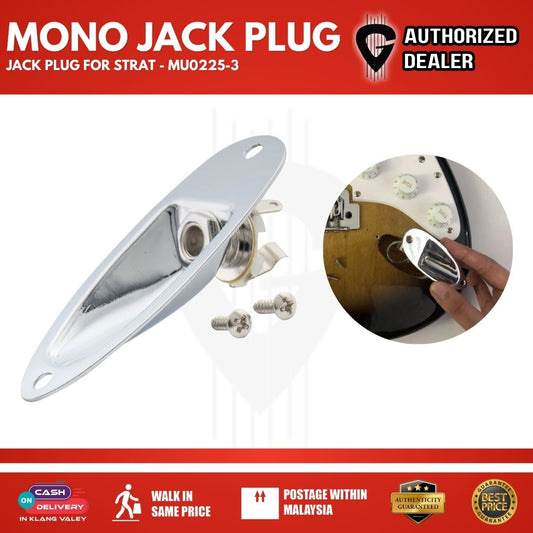Boat Style 1/4 inch Loaded Guitar Pickup Output Mono Jack Plug fo Stratocaster - MU0225-3
