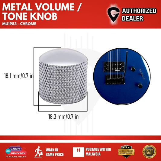 Metal Volume / Tone Knob Les Paul, Semi Hollow, Telecaster, SG Electric Guitars- MU1983