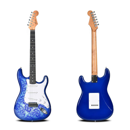 Deviser Smart Electric Guitar Stratocaster with Build in Effect and Bluetooth -Batik Blue ( L-G1 / L-G3 )