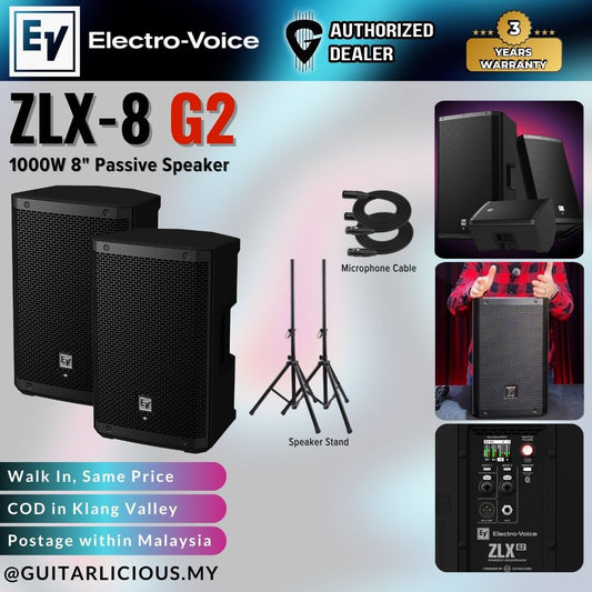 EV Electro-Voice ZLX-8 G2 1000W 8" Passive Speaker - Each / Pair ( ZLX-8 / ZLX 8 )