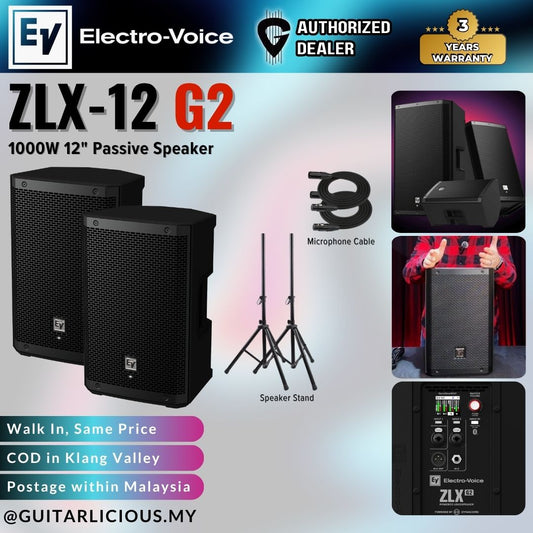 EV Electro-Voice ZLX-12 G2 1000W 12" Passive Speaker - Each / Pair ( ZLX-12 / ZLX 12 )