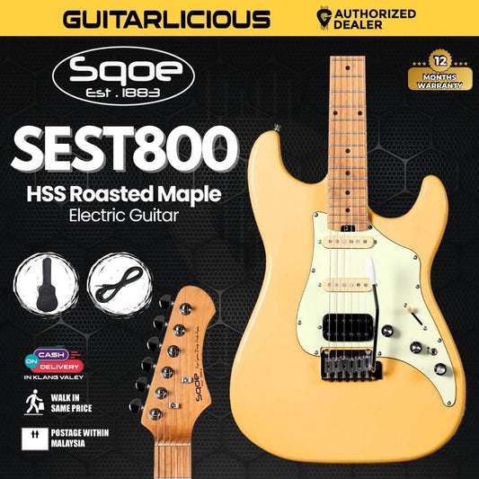 SQOE SEST800 HSS Roasted Maple Series Electric Guitar ( SEST / SEST-800 / ST 800 )