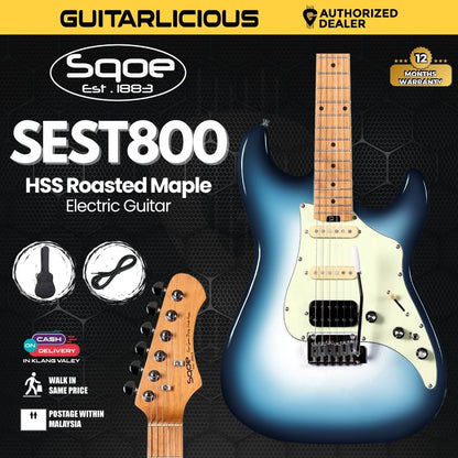 SQOE SEST800 HSS Roasted Maple Series Electric Guitar ( SEST / SEST-800 / ST 800 )