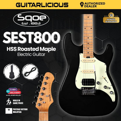 SQOE SEST800 HSS Roasted Maple Series Electric Guitar ( SEST / SEST-800 / ST 800 )
