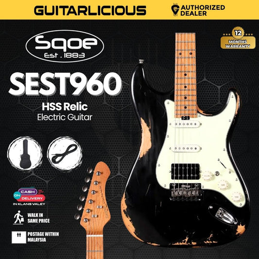 SQOE SEST960 HSS Roasted Maple Relic Series Electric Guitar ( SEST / SEST-960 / ST 960 )