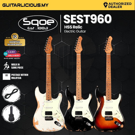SQOE SEST960 HSS Roasted Maple Relic Series Electric Guitar ( SEST / SEST-960 / ST 960 )