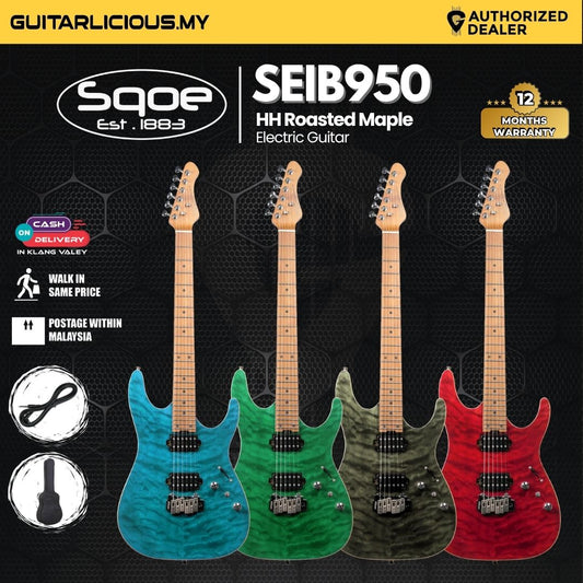 SQOE SEIB950 HH Roasted Maple Series Electric Guitar ( SEIB / SEIB-950 )