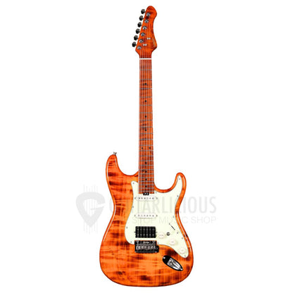 SQOE SEST980 HSS Roasted Maple Series Electric Guitar - Torched Natural ( SEST / SEST-980 / ST 980 )